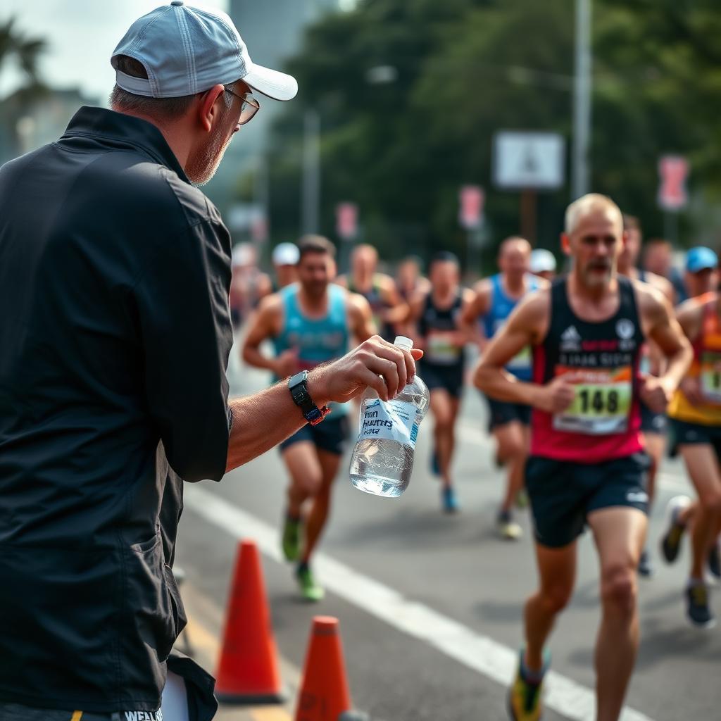 Hydration station mid-race